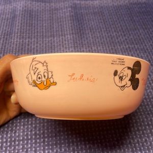 Disney Character Bowl Eagle Plastic Melamine Mickey Mouse Donald Pluto Bowl